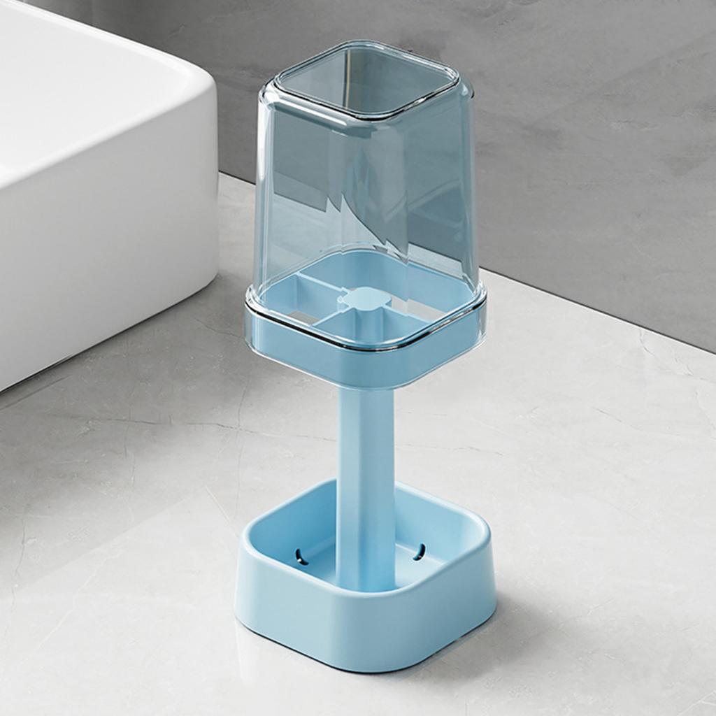 Yousheng Zahnbürstenständer mit Becher, staubdicht, höhenverstellbar, 3 Steckplätze, Halter für elektrische Zahnbürsten, Zahnpasta, Multifunktions-Organizer