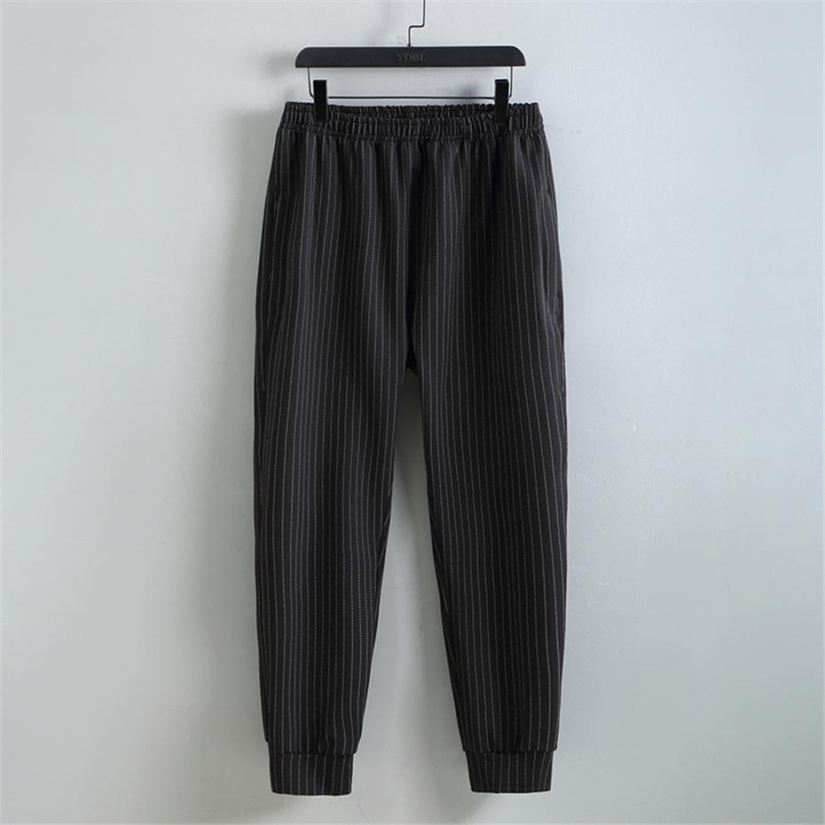 Men's Stripe Sets Plus Size 10XL 11XL Cargo Shirts Pants Male Spring Autumn Suits Fashion Casual Jacket Sets Big Size