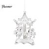 Durable Acrylic Hanging Decors Faux Crystal Christmas Ornaments, Clear Reindeer/Bell/Wreath/Wine Glass Winter Modern Holiday Ornament Collection
