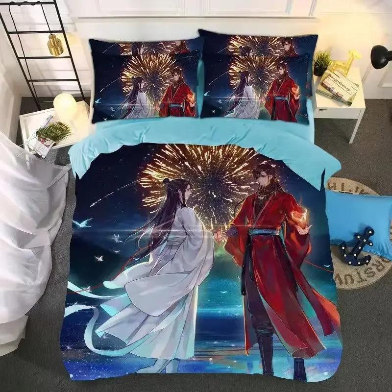 Heaven official’s blessing Duvet cover pillowcase All seasons oversize bed sheet three piece set Full Size Anime