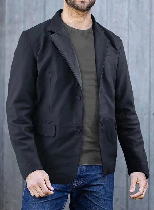 

ПОПУЛЯРНЫЙ мужской блейзер темно-синего цвета ручной работы из натуральной кожи ягненка формальный стильный мягкий 3XL темно-синий