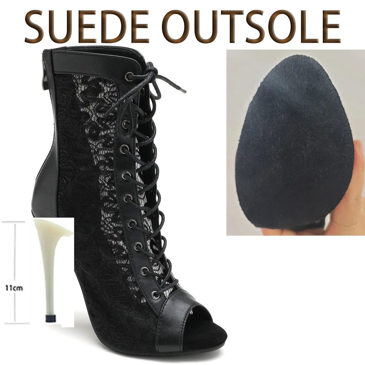

Женские высококачественные тонкие высокие каблуки, удобные ботинки на шнуровке, туфли-шпильки для джазовых танцев, женские уличные сексуальные ботильоны 46