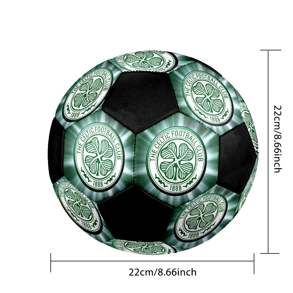 SIZE 5 Celtic Football Club Soccer Ball Colorful All Ages Machine Stitched PVC Competition Ready Durable High-Bounce