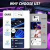6 In 1 Car Led Strip Lights With App Control, RGB Colors Interior Car Lights, Ambient Led Lighting Kit, 4 Light Flashing Modes, USB Neon Accessories