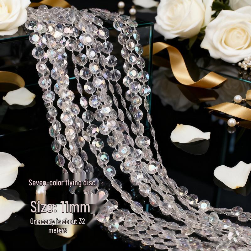 10mm UFO Acrylperlen für Hochzeitsgirlande, Gangläufer oder Kronleuchterdeko