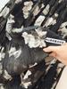 Camellia Retro 2024 Summer Pleated Skirt: Hong Kong Style, Hip-Slimming, Wide Hem Casual Print Design