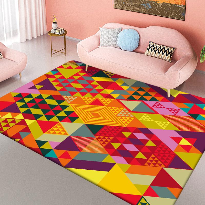 Geometric Style Porch Door Mat Non-slip Kitchen Living Room Carpet Bathroom Mat Indoor Carpet Door Mat Home
