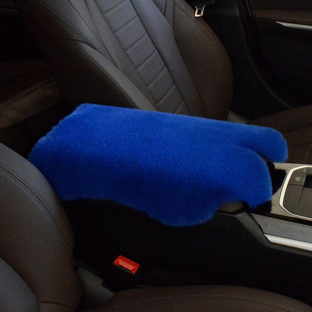 Anti-slip Automobile Furry Cover Plush Arm Rest Protector Mat Car Armrest Pad  Center Console