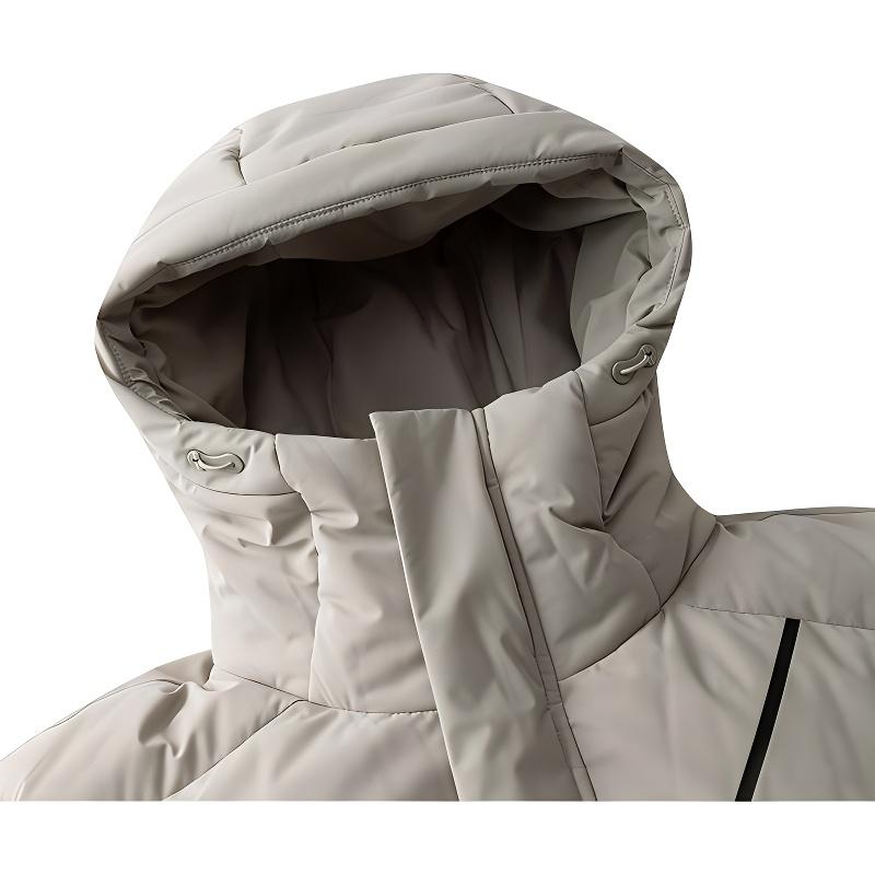 Anta Comfortable Casual Simple Hooded Warm Mid-Length Down Jacket Men Outerwear Basic-Black 152517901-3