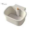 Fruit Draining Basket for Sink Hanging Strainer Basket, One-Press Food Waste Catcher, Anti Clogging Durable ABS Stainless Steel Filter, Practical