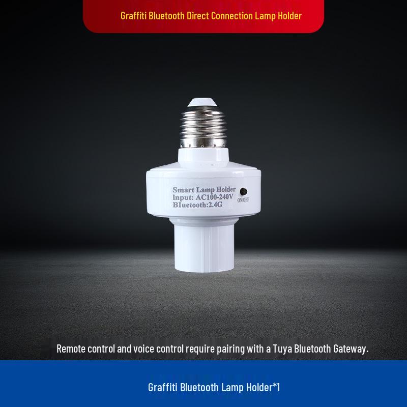 Bluetooth Smart Lamp Holder with Voice Remote & Direct Connection