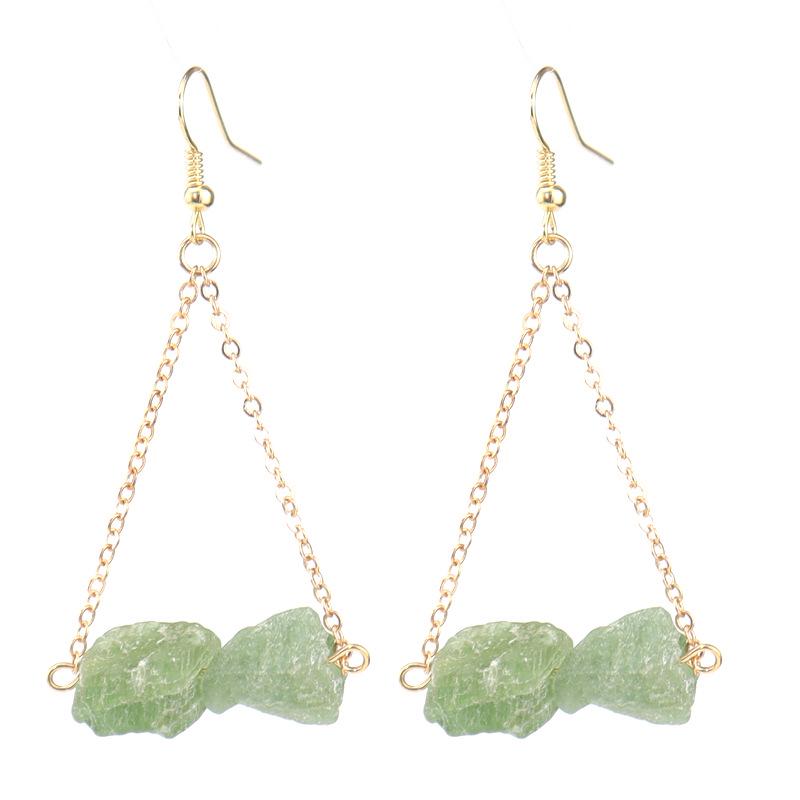 Handmade Natural Agate Crystal Dangle Earrings E25