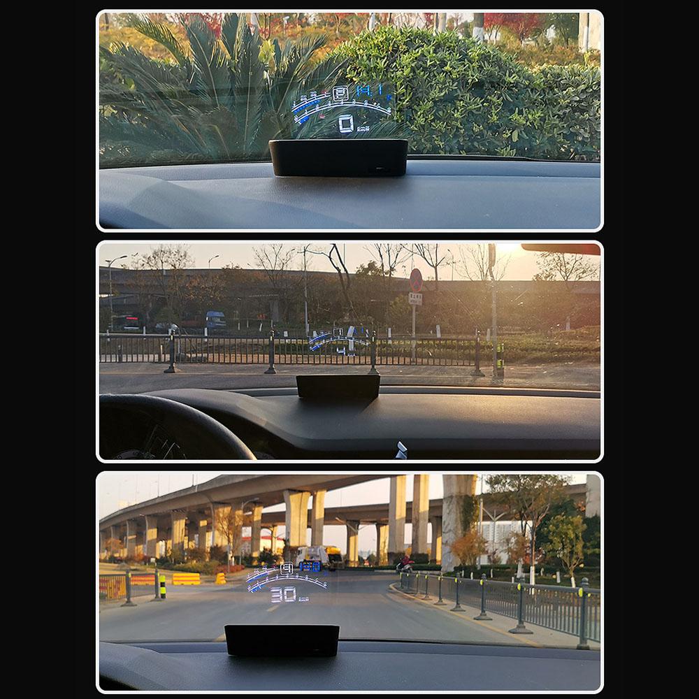 OBD2 HUD Speedometer Windshield Projector Car Head Up Display Digital Water Temp Tester New 4E Upgraded Alarm 5.5inch HD Screen