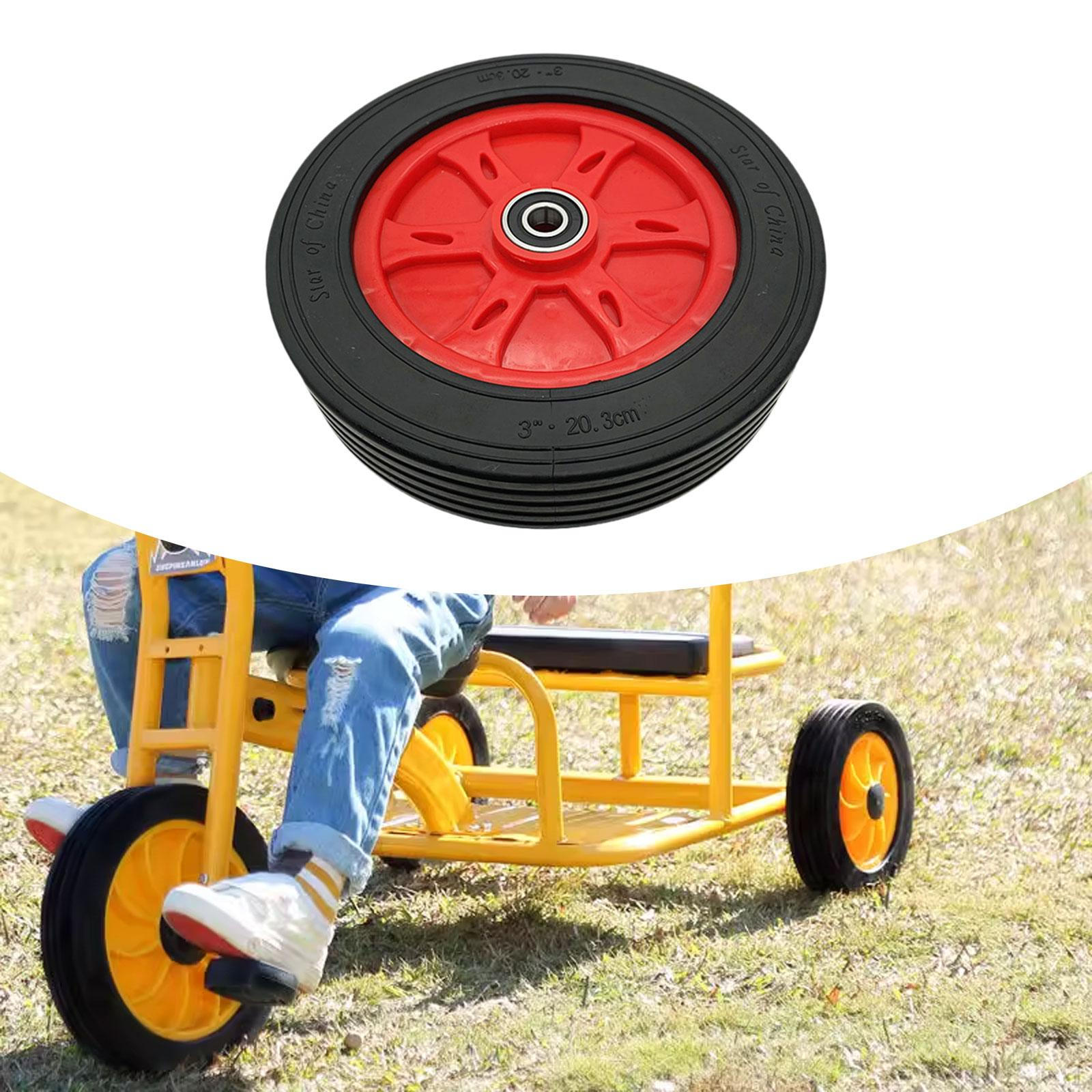 

Детское колесо для трехколесного велосипеда, детский велосипед, нескользящая ось с подшипником для аксессуара для трехколесного велосипеда, колеса Rear Wheel Red