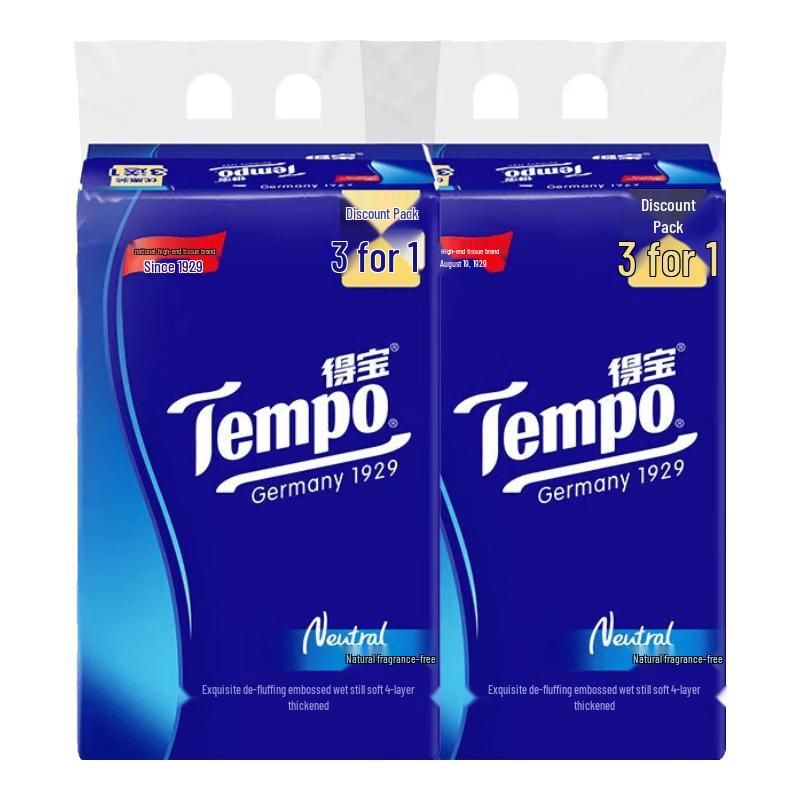 Tempo 4-Ply Unscented Soft Pack Tissues