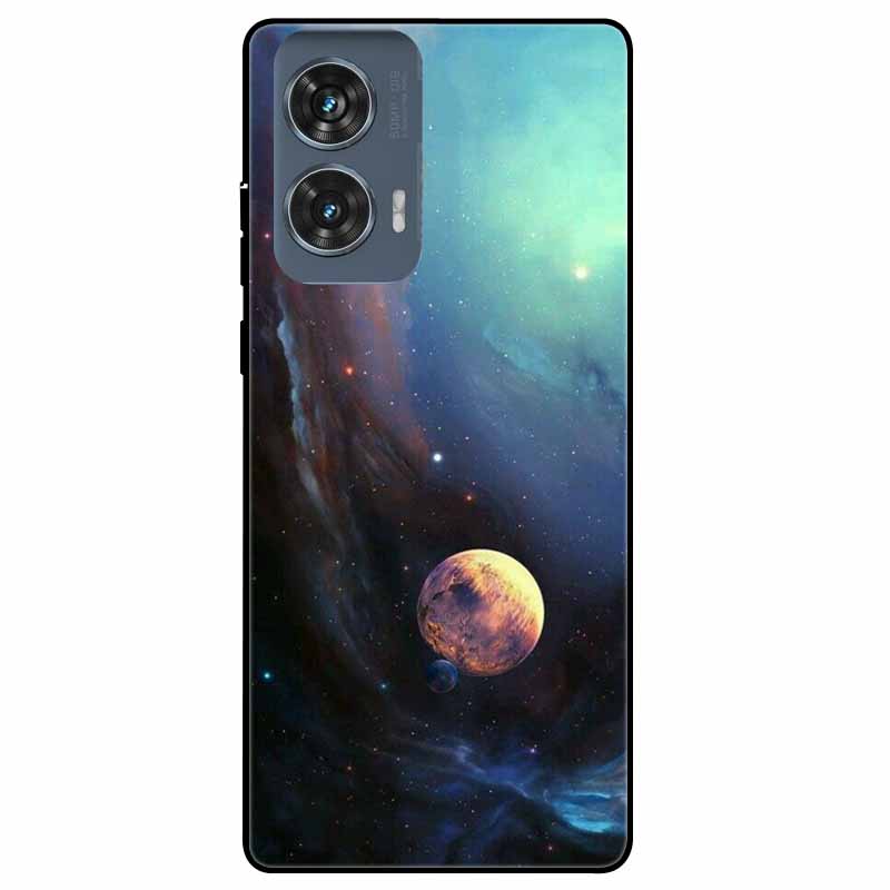 For Moto Edge 50 Fusion Case Silicone Space Animal TPU Soft Black Cover For Motorola Edge 50 Fusion Cases 50Fusion Cool TPUCover