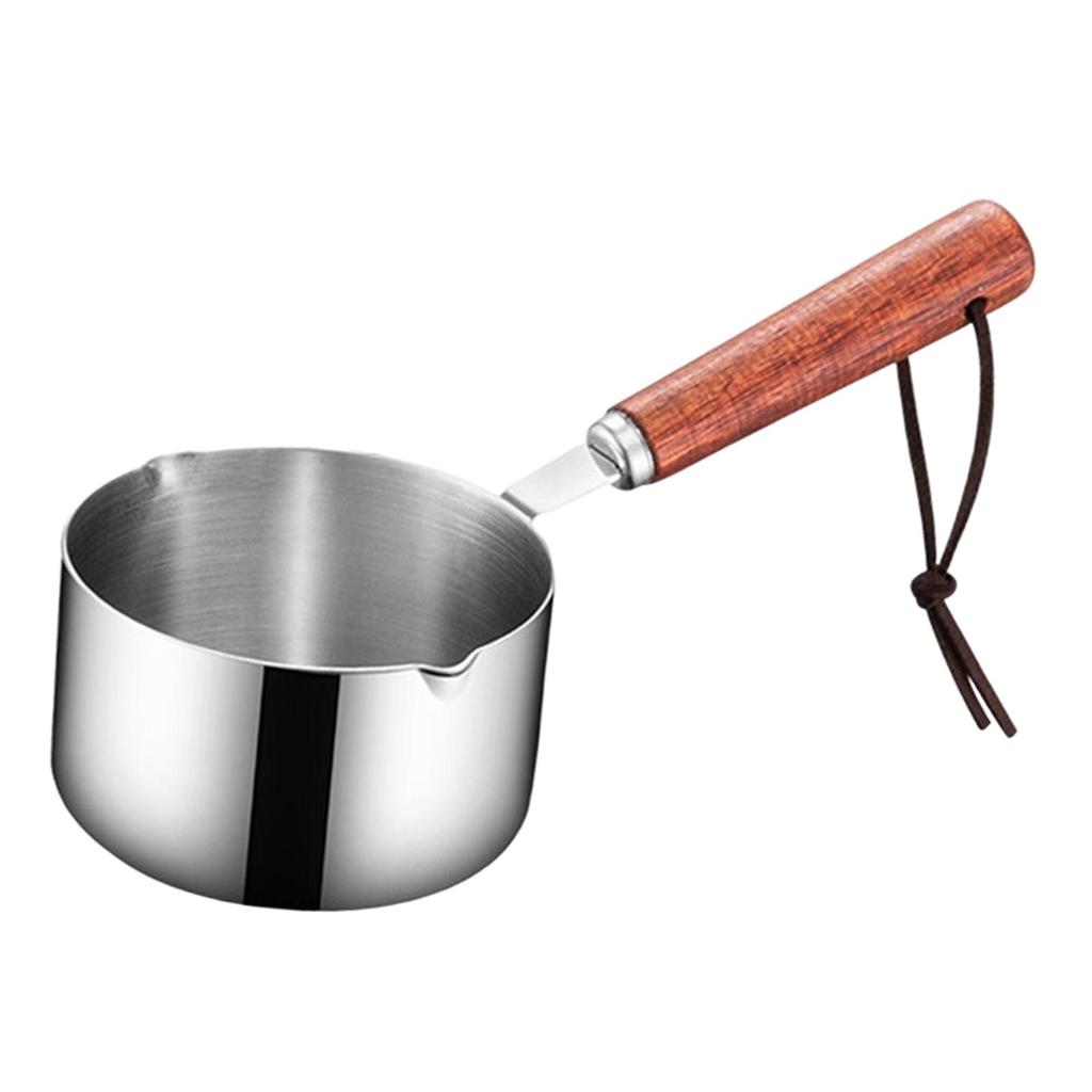 Small Saucepan Oil Melting Cooking Pot for Heating Milk RV Travel Stovetop