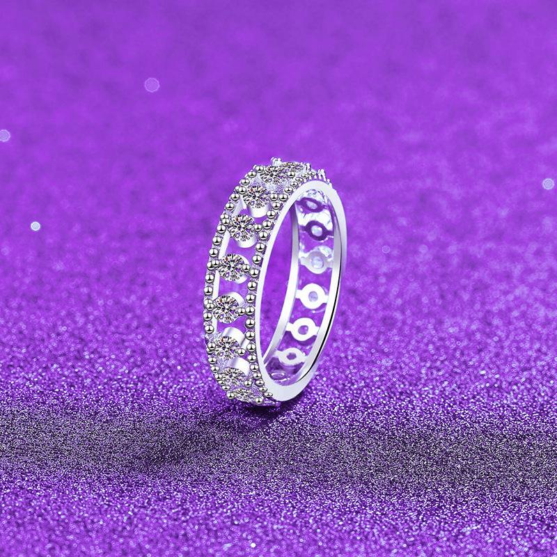 2025 European & American Style Moissanite 925 Sterling Silver Ring for Women - Exquisite Versatile Fashion