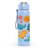 1PC Colorful Dinosaur Group Pattern 750ml Color Plastic Sports Water Bottle Leakproof Flip Straw Lid Suitable for Sports Office Home Use