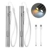 Portable LED Pen Light Stainless Steel Clip Rechargeable LED Pocket Flashlight Clinical