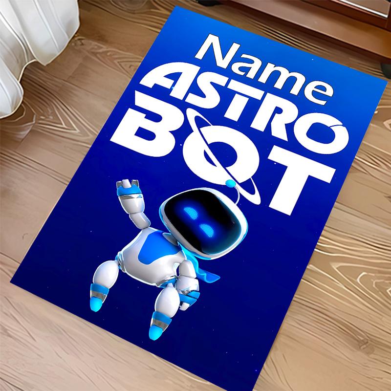 Custom personalization Astro Bot Print Area Rug - Soft, Washable Non-Slip Indoor Mat,Living Room,Home&Office Decorative Rug