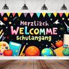 Welcomes The Start Of School With Cartoon Tapestries Cartoon Patterns Wear-Resistant Hanging Fabrics And Party Decor
