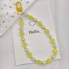 Iridescent Acrylic Butterfly & Flower Bead Keychain Bracelet - Cute Bag Charm & Car Keyring Pendant