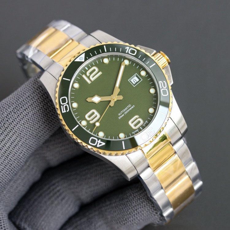 Langjia ZF Conquest Diver Herren Vollautomatische Keramik Leuchtende Wasserdichte Uhr