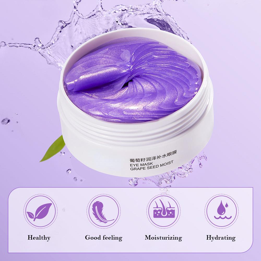 Grape Anti-aging Moisturizing Collagen Eye Mask Anti Dark Circles Eye Mask Beauty Skin Care Eye Patches 60Pcs