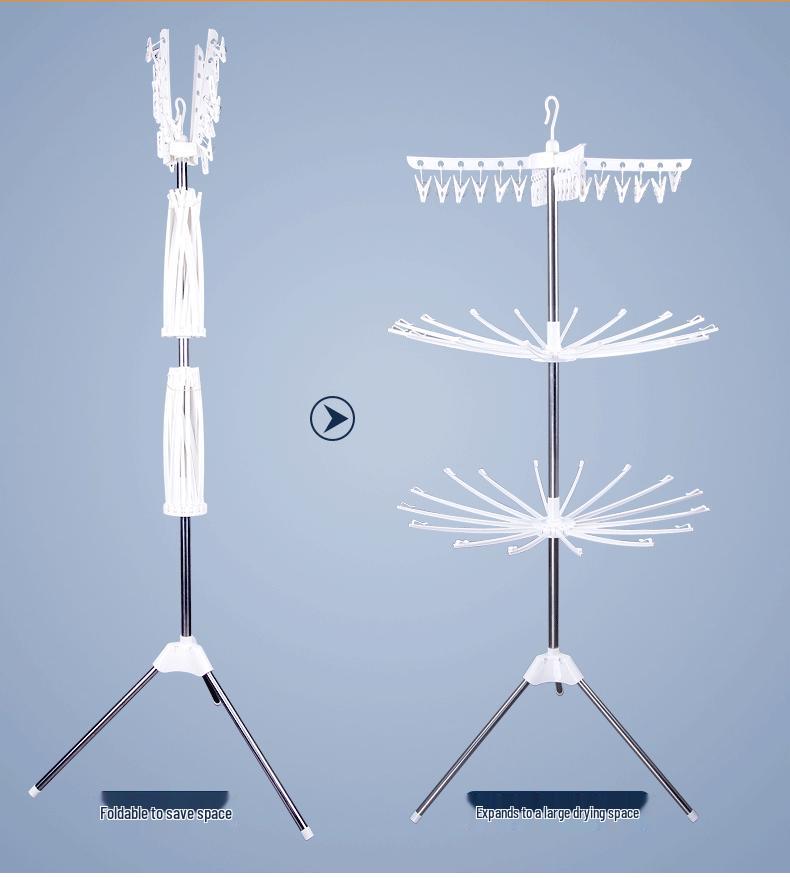 Varal Dobrável de Aço Inoxidável para Roupas de Bebê e Toalhas para Quarto
