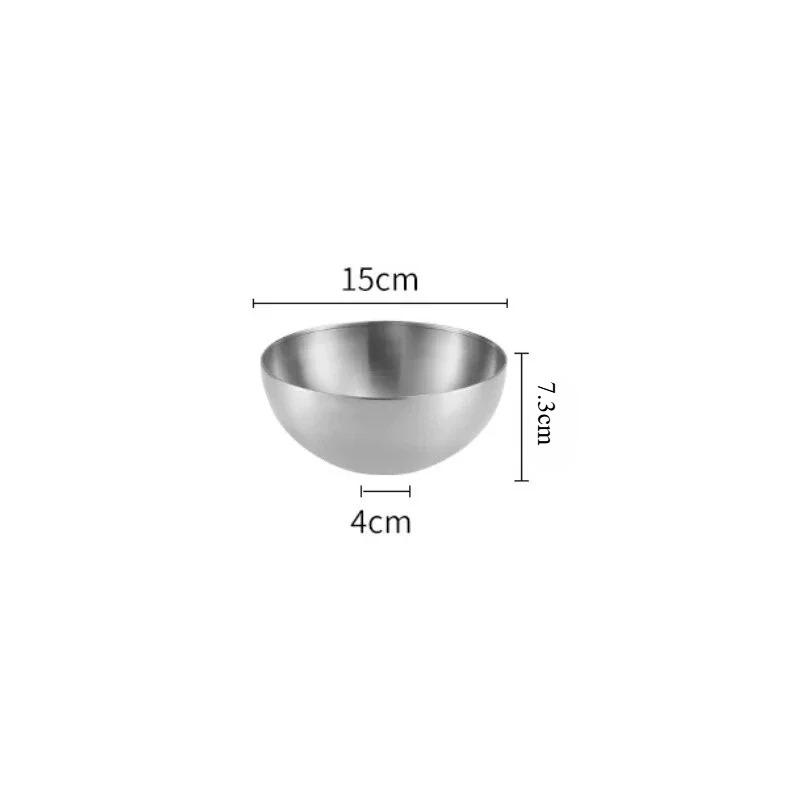 Stainless Steel Gold and Silver Salad Bowl Rice Noodles Lamian Noodles Bowl Rice Mixing Cooking Kitchen Tableware Food Container