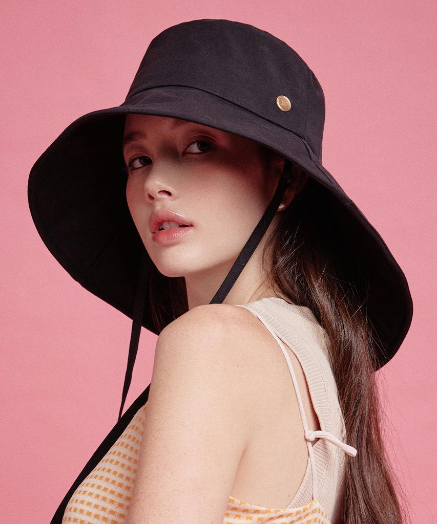 Hwaiteusaenjeu Cotton Asymmetrical Floppy Hat Navarre (4 Colors)