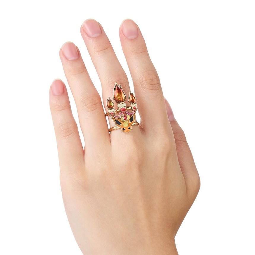 [Pokemon] Pokemon Center Terastallized Flame Flareon Ring Accessory
