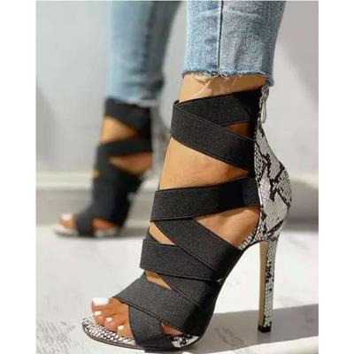 Neuer Stil Sandale für Damen Hoher Absatz Damenschuh Schnalle Sommer High-Heel Mädchen Komfort Neue Mode Stiletto Riemen Zehen offen