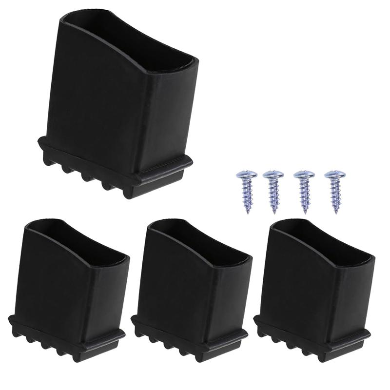 Good-4 Pcs Household Ladder Foot Cover Rubber Ladder Feet Chairs Telescoping Extension Pads For Step Ladders чёрный