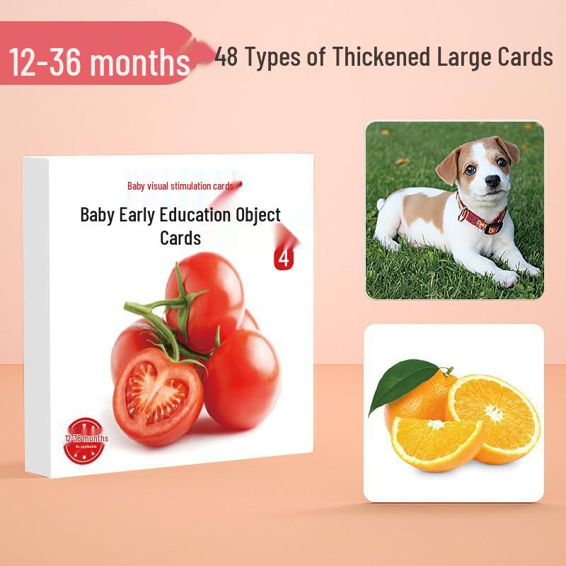 Black & White Visual Training Cards for Babies, Ages 0-3 Months