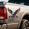 Forte Adesivo Decalcomania Auto USA Fede Famiglia & Libertà Emblema Metallico Aquila