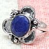 Blue Sapphire Gemstone Handmade Silver Jewelry  "7.5"