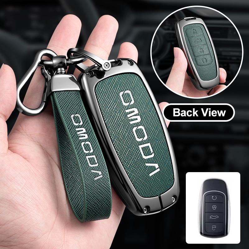Auto Legierung Leder Schlüsselhülle Abdeckung Für Chery Omoda C5 E5 C9 Omoda 5 9 Ev Phev Schlüsselanhänger Schutzhülle Auto Zubehör