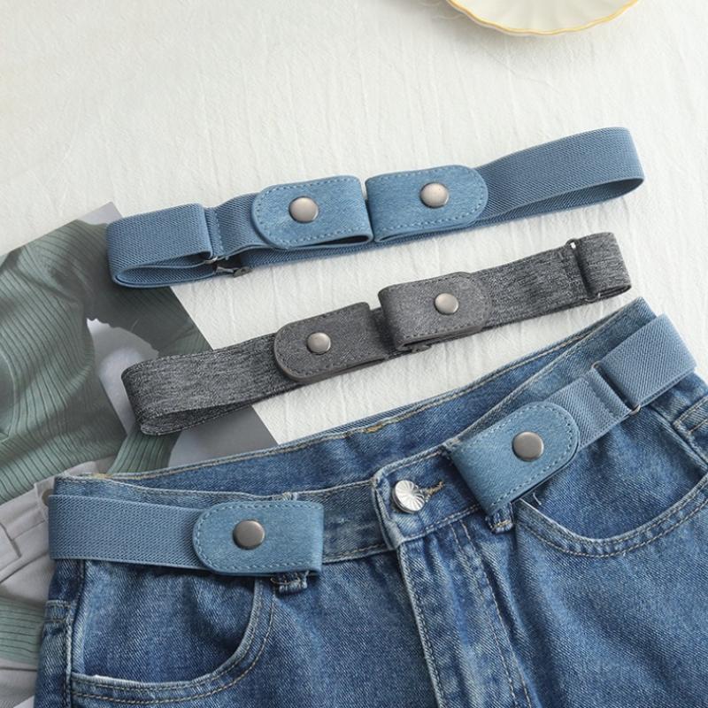 New Adjustable Stretch Elastic Waist Band Invisible Belt Buckle-Free Belts for Women Men Jean Pants Dress No Buckle Easy To Wear