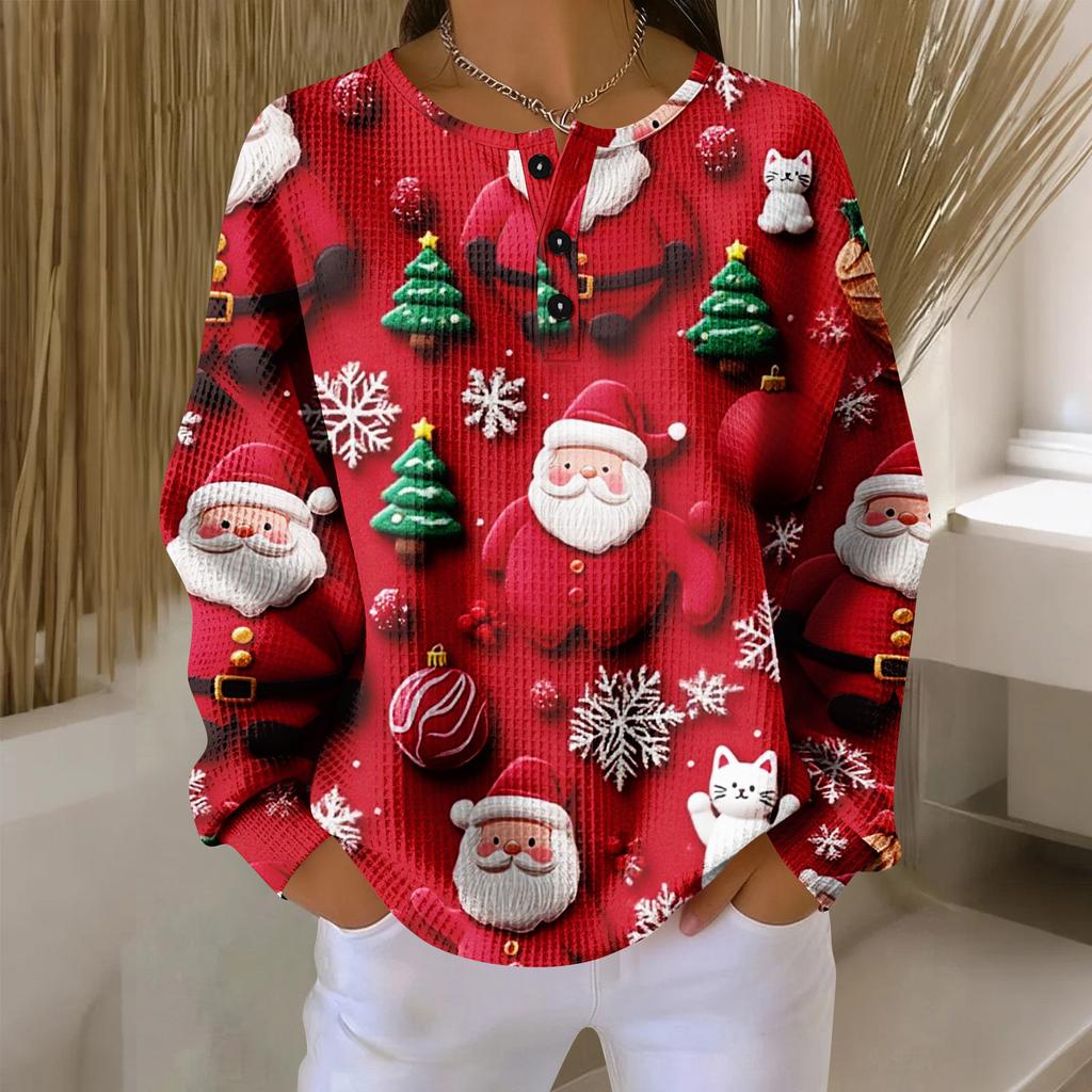 Women's Casual Shirts Long Sleeve Tops Button Up V Neck Loose Knit Fall Favorites For Women