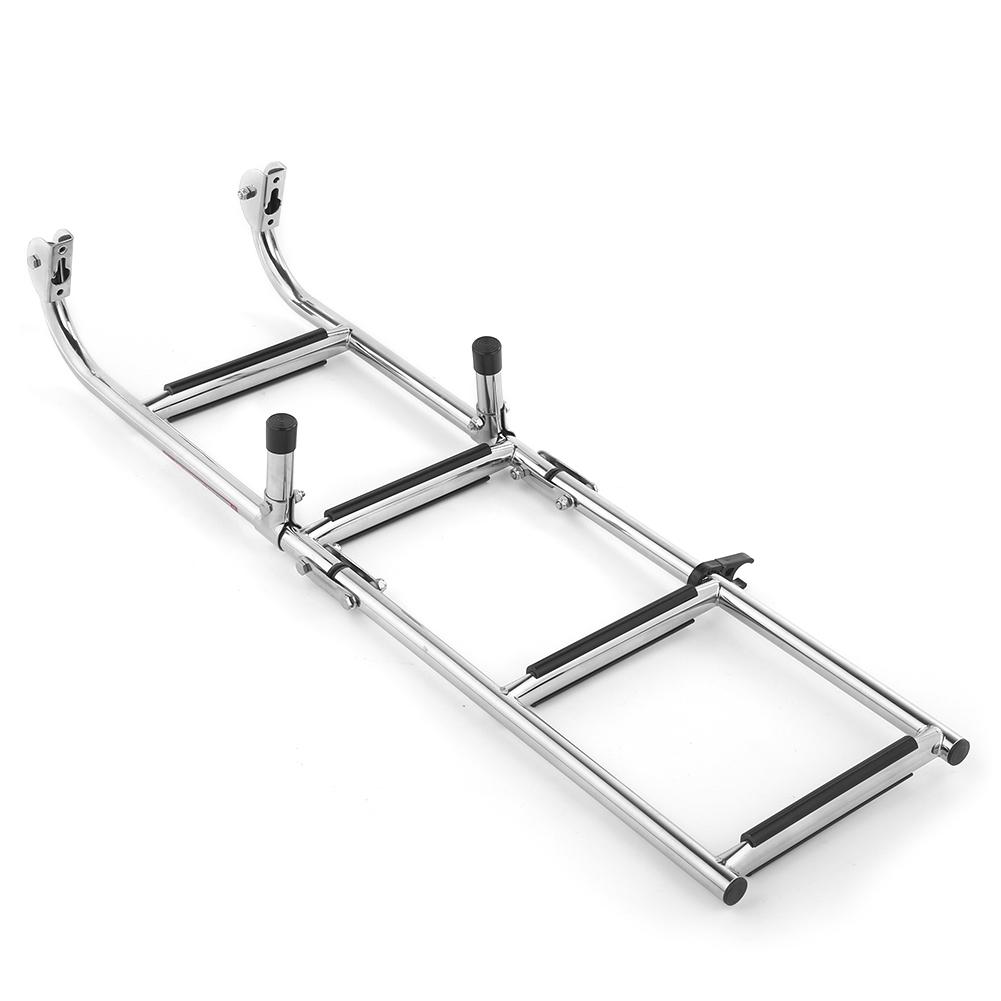 Stainless Steel 4 Step Folding Double Step Ladder Telescopic Boat Ladder Pontoon