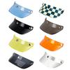 Windproof 3 Snap-Button Visor Shield Lens Visor Flip Up Wind Shield for Open Face Motorbike Helmet Anti-UV Fog Universal
