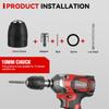 ONEVAN 1200N.M Brushless Electric Impact Wrench 1/2'' Cordless Screwdriver Lithium-Ion Battery Power Tool for Makita 18V Battery