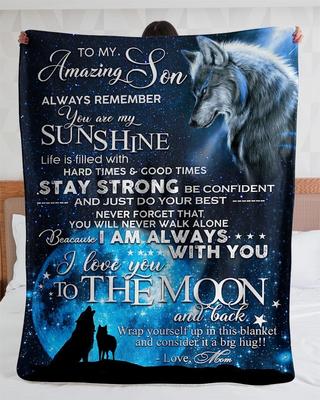 Read the Full Title To My Son I'll Always Be With You Love From Mom Blankets| Gifts For Son|Christmas Gifts