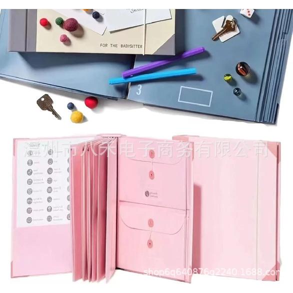 New Cross-Border Product In Case I Go Missing Binderpocket Leather File Folder Accordion Document Bag