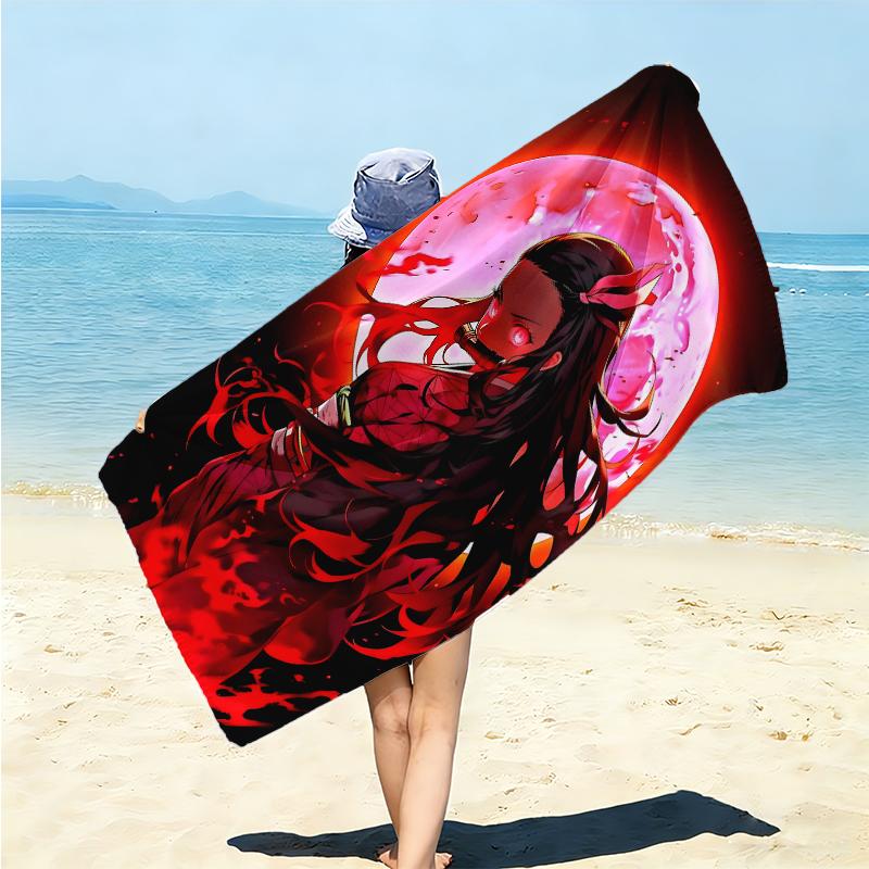1Pc Moon Warrior Beach Towel Microfiber Beach Towel Thin Absorbent For Beach Swimming Yoga Bath Sports 0917304