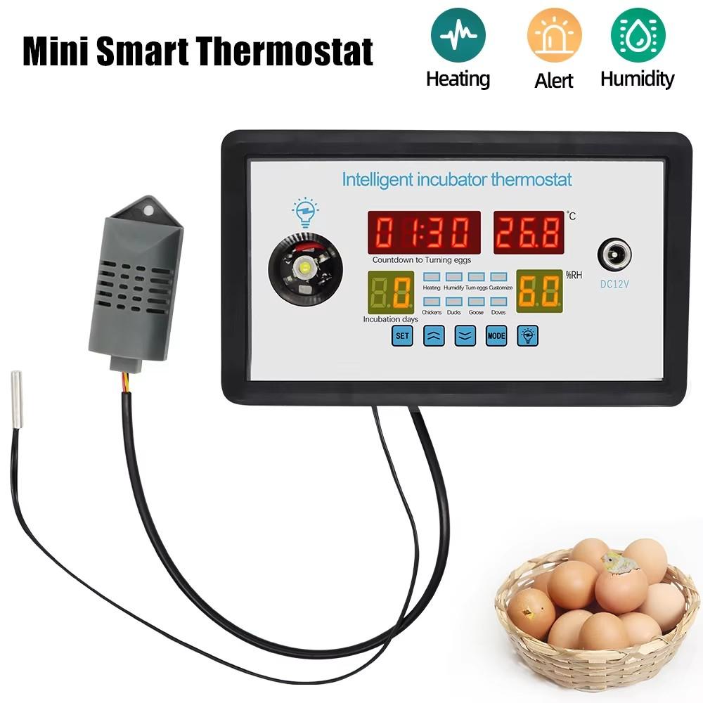 ZFX-W9002 12V/220V Egg Incubator Controller with Temperature & Humidity Sensor for Farm Chickens Ducks Geese