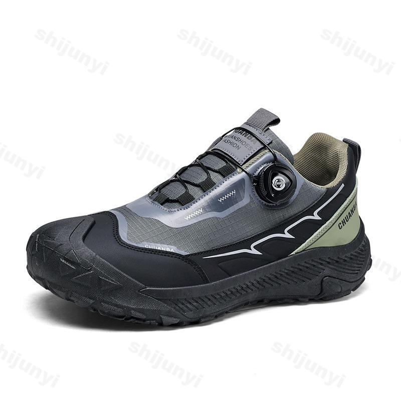 Man Casual Shoes Outdoor Men's Walking Sneakers Anti Slip Lightweight Breathable Climbing Shoes Comfortable Slip on Hiking Shoes