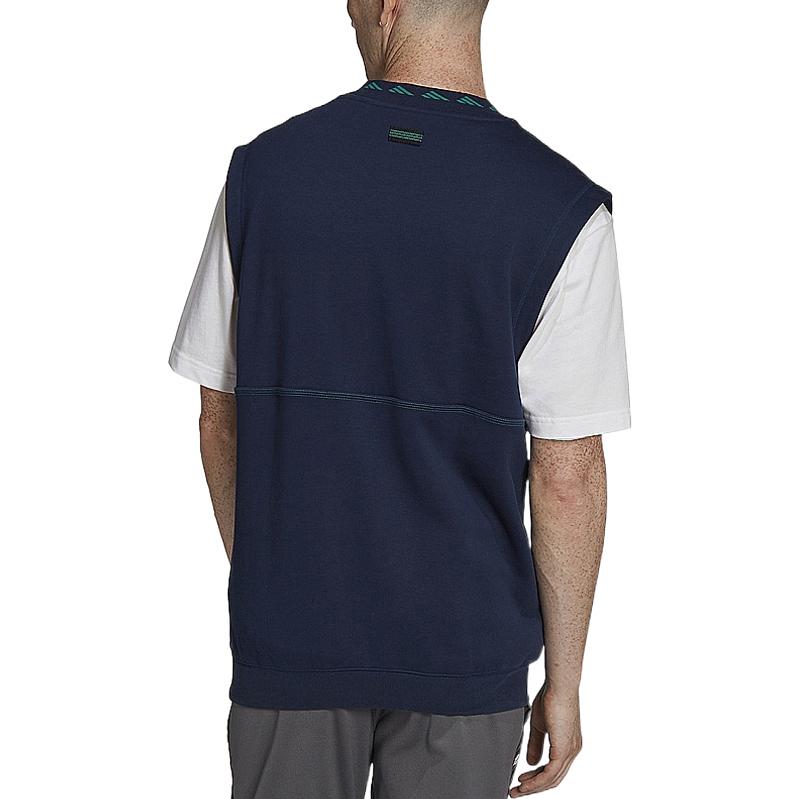 Adidas Vests Men's Blue V neck Moderate Other HG8092